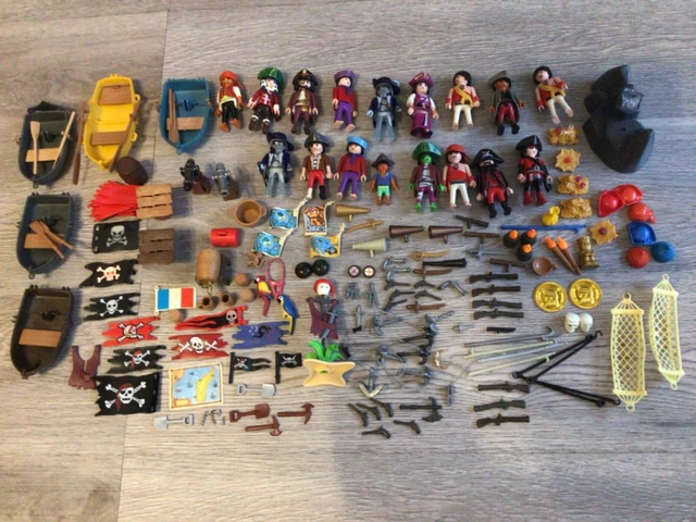 Lot De Pièces Playmobil Bateau Pirates - 1,5 Kg De Vrac - Occasion